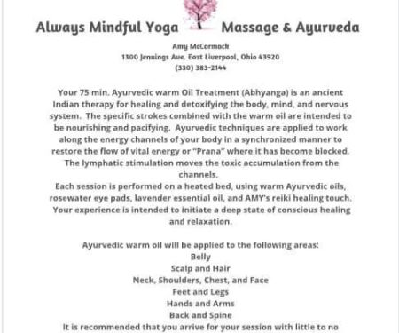 Always Mindful Yoga, Massage, & Ayurveda