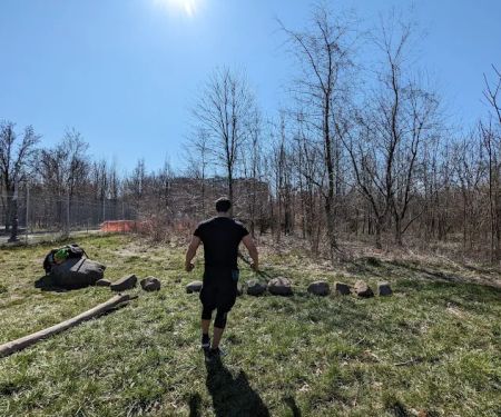 Public Stone Lifting Club Gym Outdoor