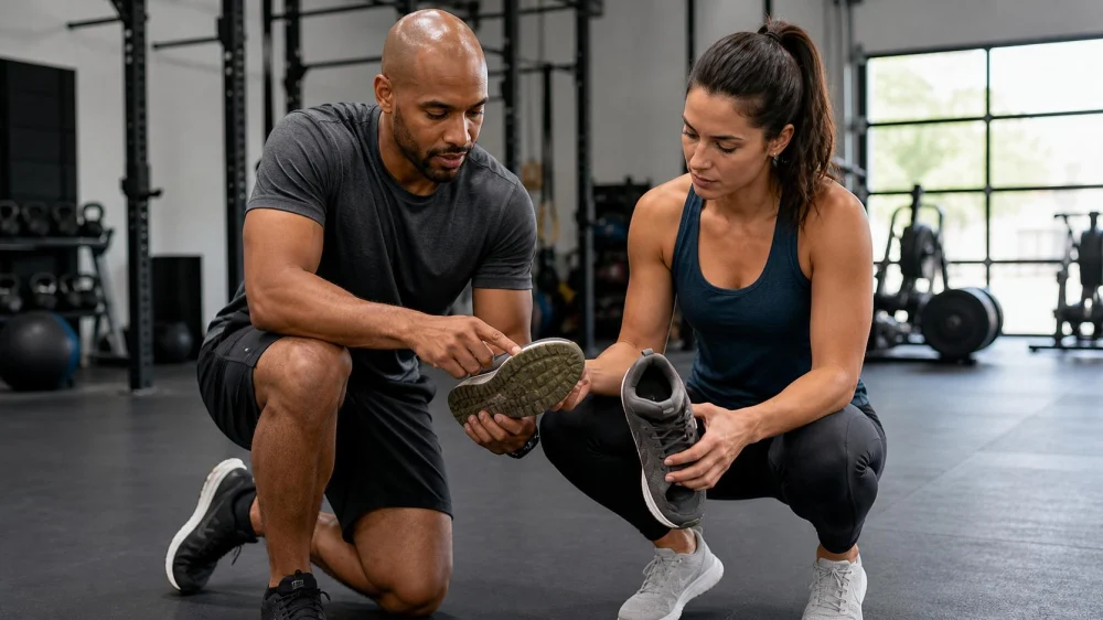 Workout Shoe Check: Fit, Traction, Laces, and Replacement Clues