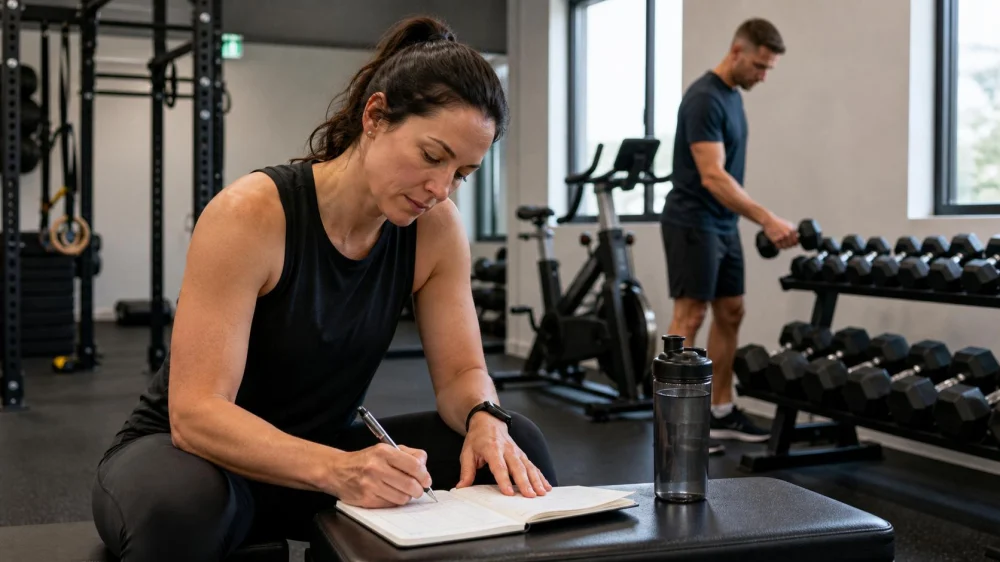 Workout Log: Track Sets, Effort, Symptoms, and Gradual Progress