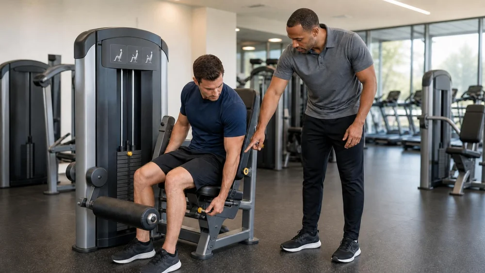 Weight Machine Setup: Adjust the Seat, Pin, and Start