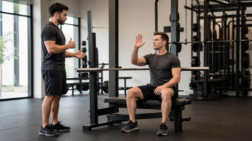 Gym Spotter Communication: Agree on Cues Before the Lift