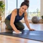 Exercise Mat Cleaning: Product, Contact Time, and Drying